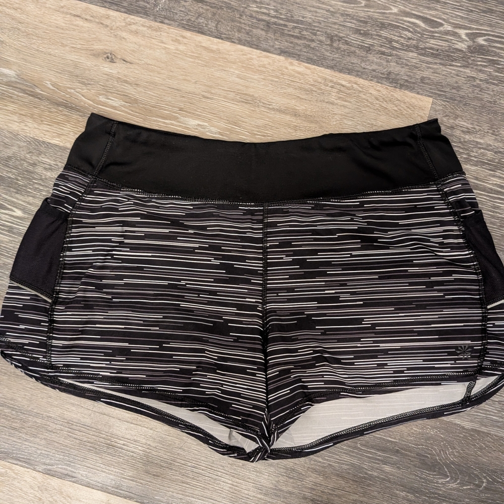Athlea Black Striped Shorts